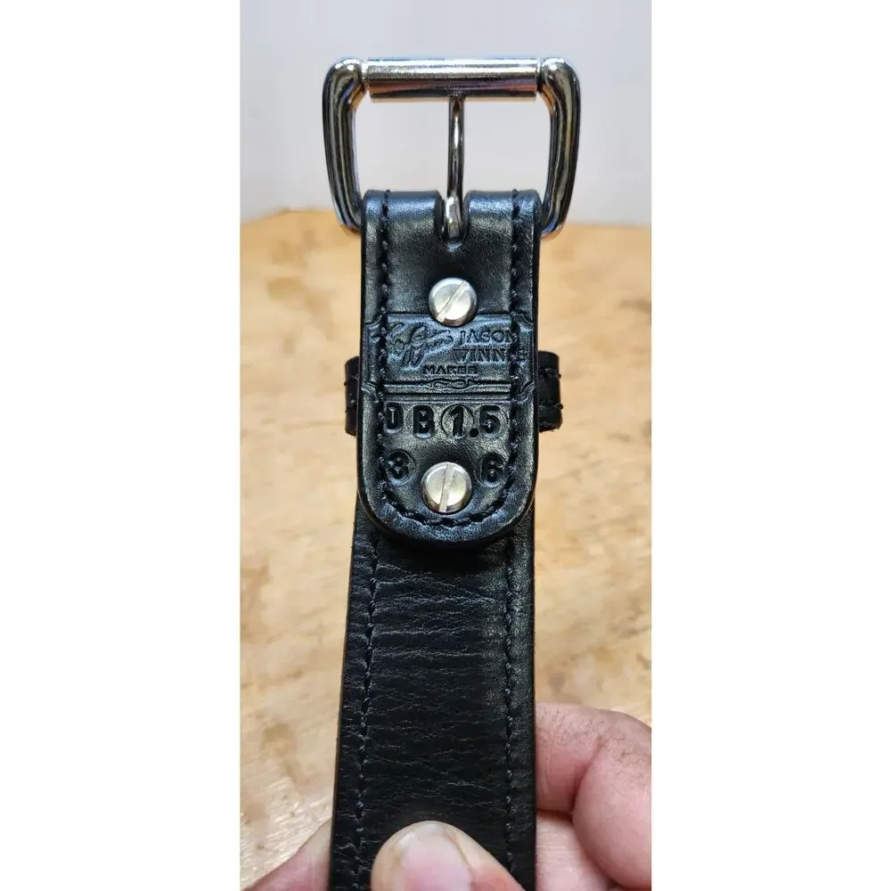 Jason Winnie Maker‎ Mens Leather Belt Black 36